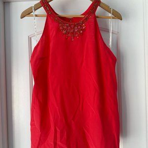 Lilly Pulitzer Corsica Jeweled Coral Top